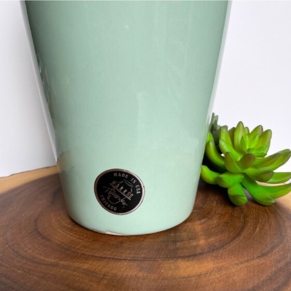 Harris Pottery Accents Vintage Harris Pottery Chicago Seafoam Green